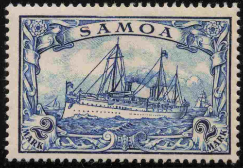 Samoa Deutsche Post Michel 17 * ungebraucht Kaiseryacht