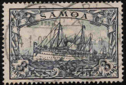 Samoa Deutsche Post Michel 18 o gestempelt Kaiseryacht