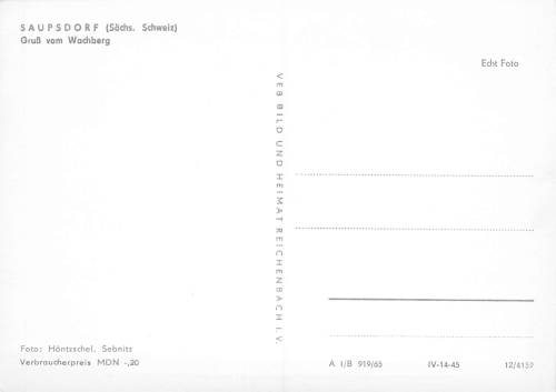 01855 Saupsdorf Sächsische Schweiz * 1965