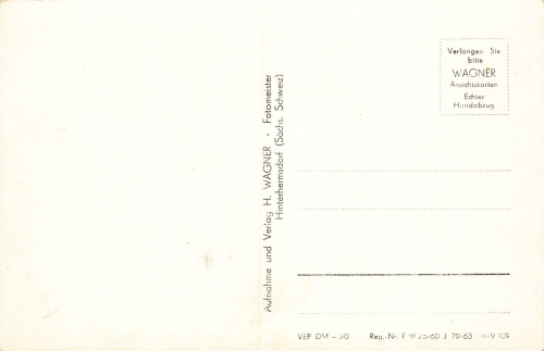 01855 Saupsdorf Sächsische Schweiz Wanderheim * 1960