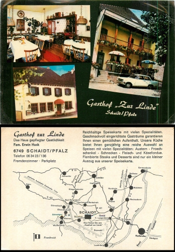 Schaidt Wörth am Rhein Gasthaus Zur Linde  ca. 1970