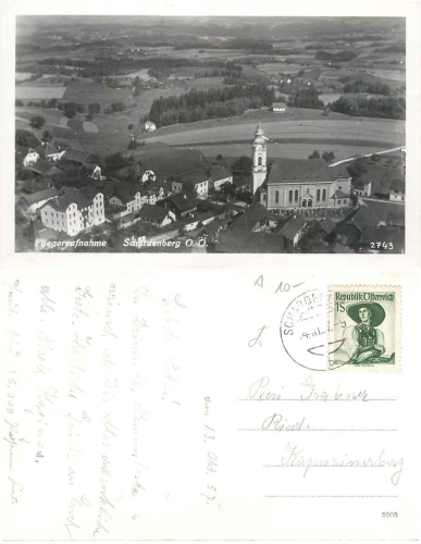 Schardenberg Fliegeraufnahme, o 4.10.1957