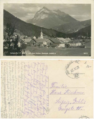 Scharnitz mit hohen Gleirsch o 23.11.1928
