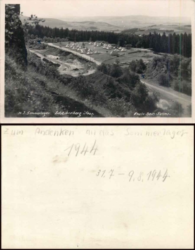 Scheibenberg Erzgebirge Hitlerjugend-Sommerlager *ca.1944