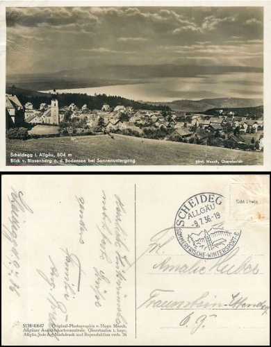 88175 Scheidegg im Allgau vom Blasenberg  o 9.7.1936