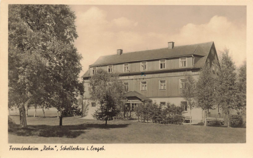 01773 Schellerhau Erzgebirge Fremdenheim "Rehn" * 1956