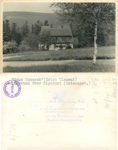 01776 Schellerhau "Haus Tanneck" printer's copy with permission *1956
