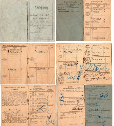 Shooting book 4th company of the Royal Saxon 9th Infantry Regiment No. 133 soldier Riedel 1888
