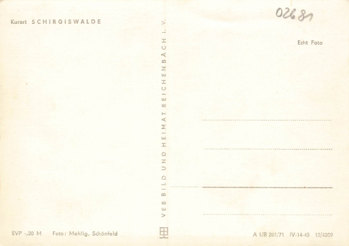 02681 Schirgiswalde Oberlausitz * 1971