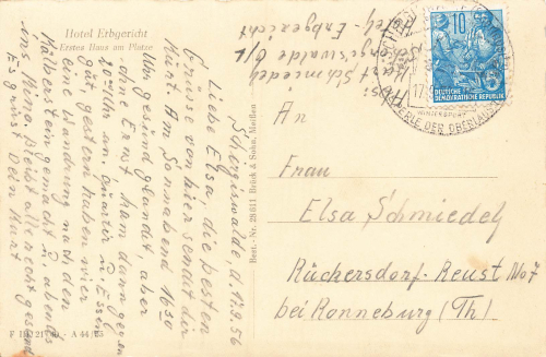 02681 Schirgiswalde Oberlausitz Hotel Erbgericht o 1956