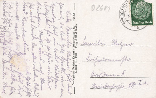 02681 Schirgiswalde Oberlausitz Fliegeraufnahme o 1941