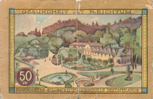 Bad Kudowa Schlesien Notgeldschein zdruɪ̯a-Zdrój um 1920