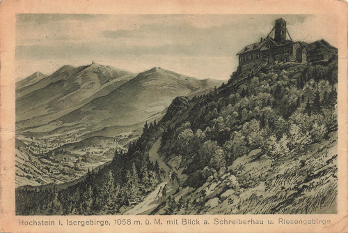 Hochstein Isergebirge Schlesien Künstlerkarte o 1921