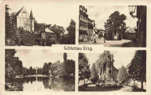 Schlettau Erzgebirge Mehrbildkarte o um1960