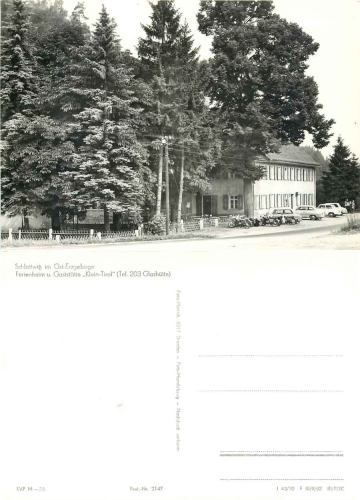 01768 Schlottwitz Erzgebirge Restaurant "klein Tirol" *1970 Hanich2147