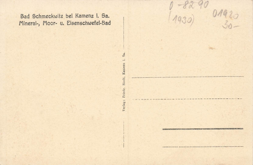 Schmeckwitz Johannisbad bei Kamenz * um 1930