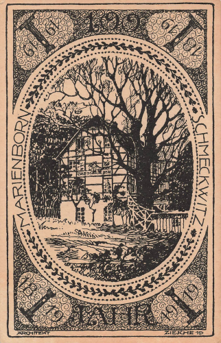 Schmeckwitz 100 Jahre Marienborn bei Kamenz Künstlerkarte Ziesche gebraucht 1919