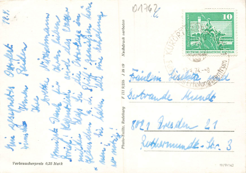 01744 Schmiedeberg George Bähr Kirche Orgel o 1974