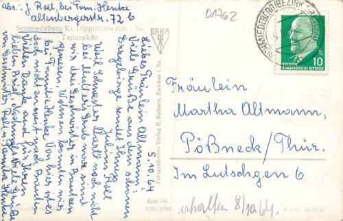 01744 Schmiedeberg postcard o 1964