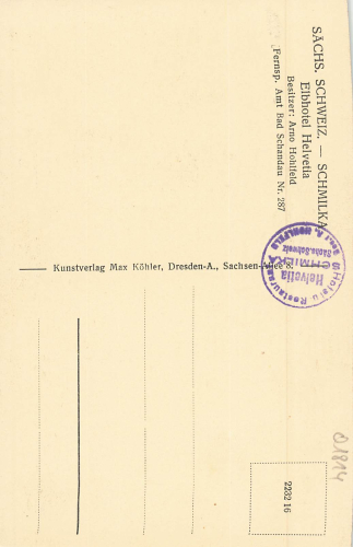 01814 Schmilka Saxon Switzerland Elbhotel Helvetia * around 1930