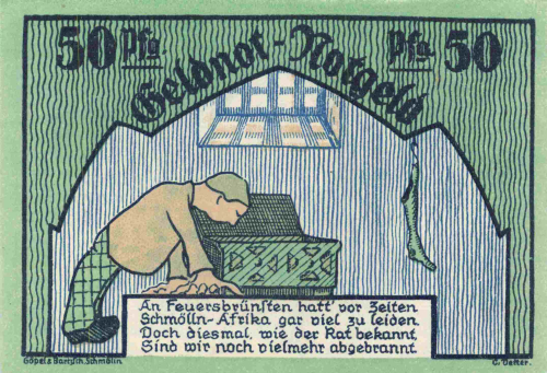 04626 Schmölln Städtenotgeld Wert 50 Pfg 1921