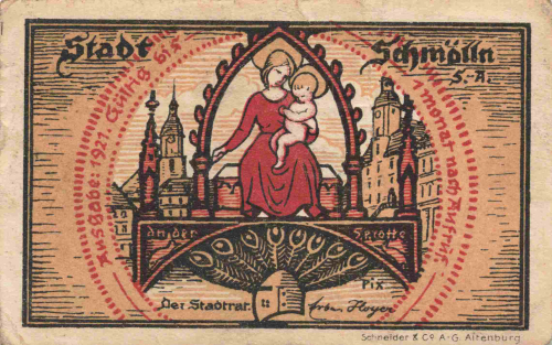 04626 Schmölln Thüringen Notgeldschein 1921