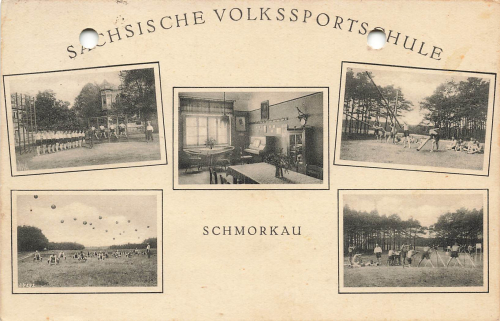 01920 Schmorkau Sächsische Volkssportschule Landpoststempel o 1930