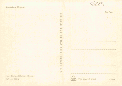 Schneeberg Erzgebirge Totalansicht * 1967