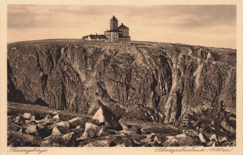 Schneegrubenbaude Riesengebirge Schlesien Śnieżne Kotły genutzt 1928