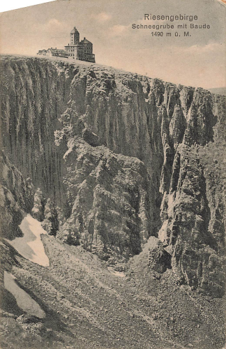 Schneegrubenbaude Riesengebirge Schlesien Śnieżne Kotły * um 1910