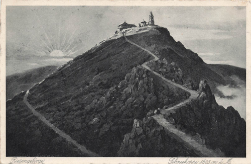 Schneekoppe Riesengebirge Schlesien Śnieżka o 1935