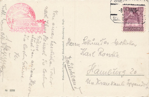 Schneekoppe Riesengebirge Schlesien Śnieżka o 1935