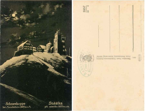 Schneekoppe bei Mondschein, * ca. 1930