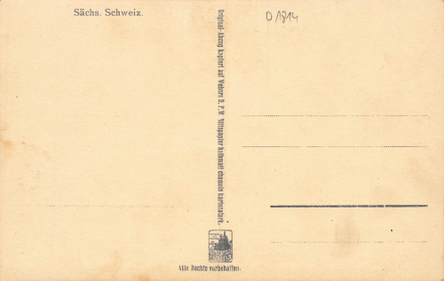 01814 Schoena, Saxon Switzerland, with Kaiserkrone and Schrammsteine, Hahn-Foto2387 * around 1920