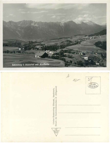 Schoenberg Stubaital mit Nordkette * ca. 1930