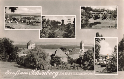 08393 Schönberg am Kapellenberg Vogtland Mehrbildkarte * 1962
