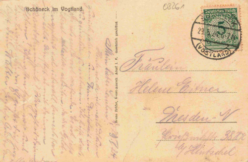Schöneck Vogtland Ferienheim Amtsgericht Mangelsdorf Bad o 1924
