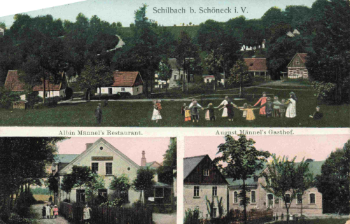Schöneck Vogtland Albin Männels Restaurant August Männel Gasthof o 1910