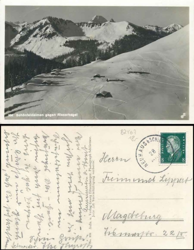 82467 Schonfeldalmen gegen Risserkogel o 28.3.1929