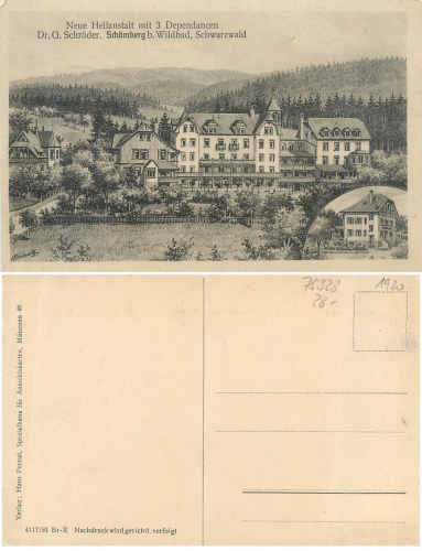 75328 Schömberg bei Wildbad Neue Heilanstalt * ca. 1920