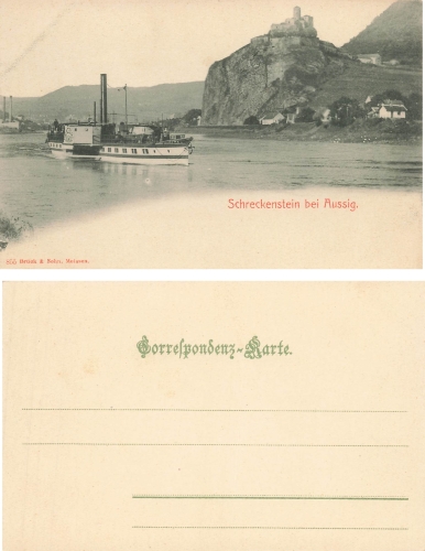 Schockenstein near Aussig Elbe steamer Prinz Georg * around 1900