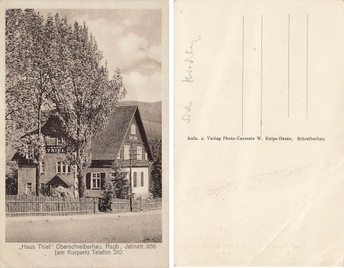 Schreiberhau Riesengebirge Schlesien Haus Thiel Szklarska Poreba * um 1920