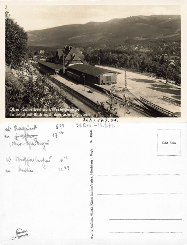 Schreiberhau Riesengebirge Schlesien Bahnhof Szklarska Poreba * 1941