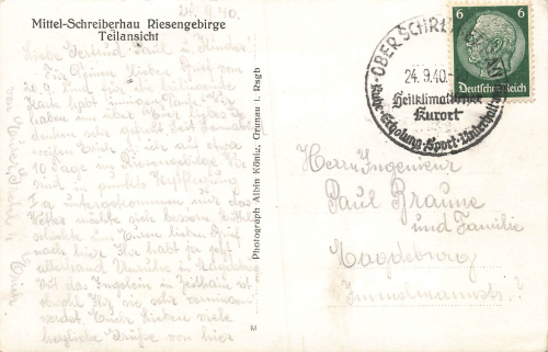 Mittel Schreiberhau Riesengebirge Schlesien Szklarska Poręba o 1940