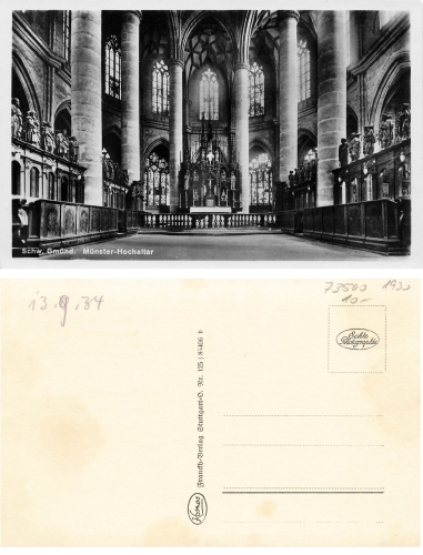Schwabisch Gmund Munster Hochaltar *1934