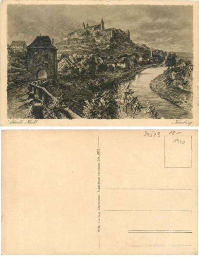 74523 Schwaebisch Hall artist card Komburg *approx. 1920