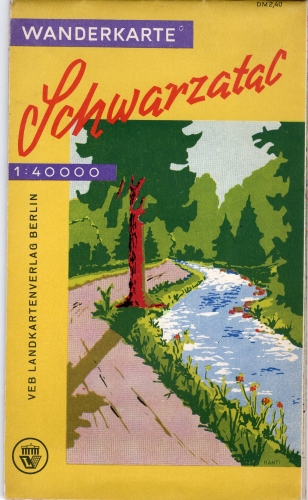 Schwarzatal Wanderkarte um 1962 1: 40000