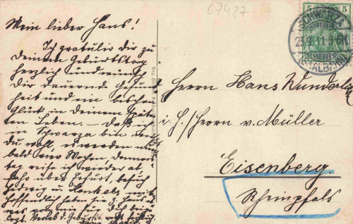 Schwarzatal Thüringen Eberstein o 1911