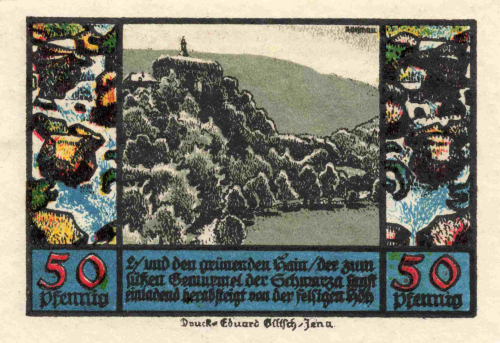 Schwarzburg Thüringen Notgeldschein 1922