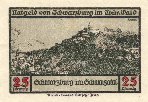Schwarzburg Thüringen Notgeldschein 1922